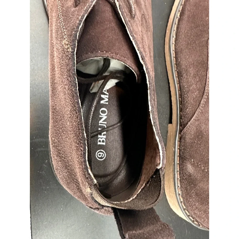 Bruno Marc Mens Classic Dress Casual Chukka‎ Boots 2.0 Dark Brown Suede Size 9